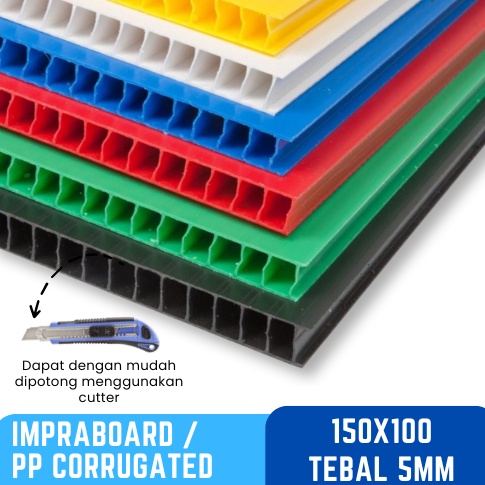 

ETBQH4281 Kilat Impraboard PP Corrugated Infraboard Tebal 5mm Ukuran 15x1cm