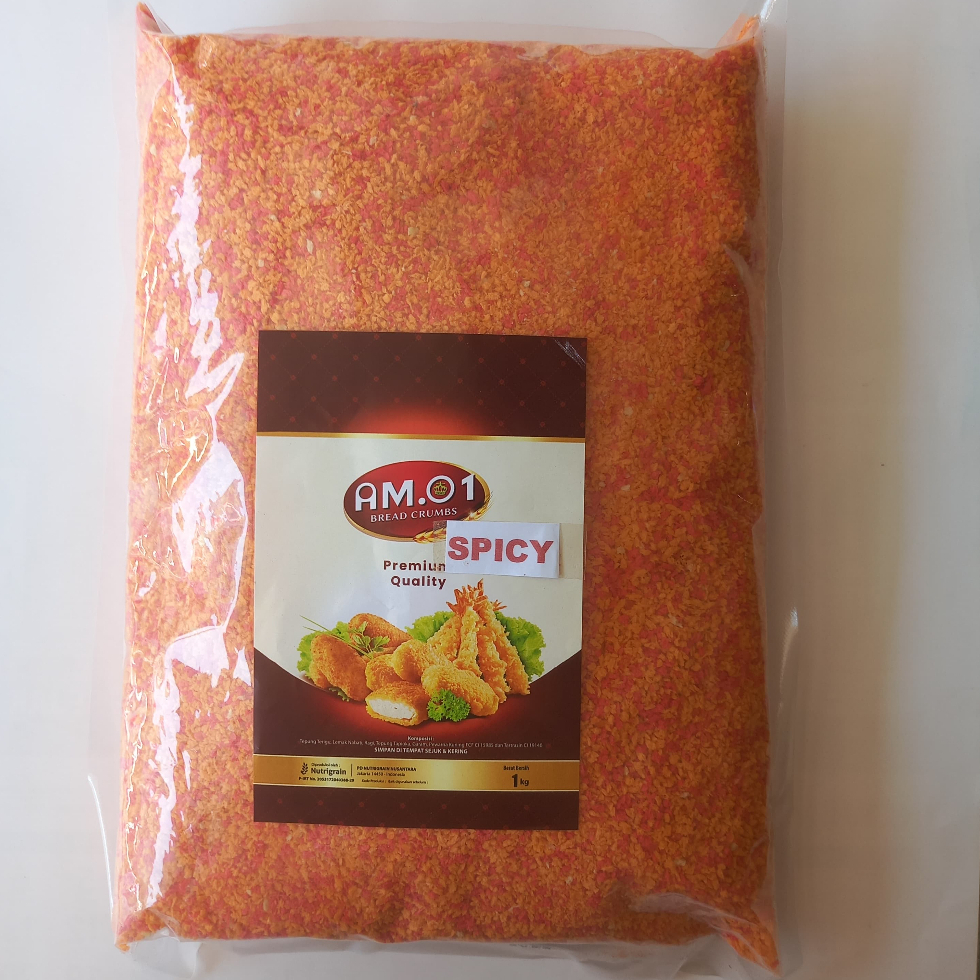 

AM01 Tepung Roti Breadcrumb Panir Pedas Spicy 1kg