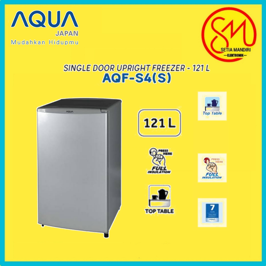 AQUA AQFS4 Kulkas Freezer Asi Berdiri 4 Rak AQF S4 - GARANSI RESMI