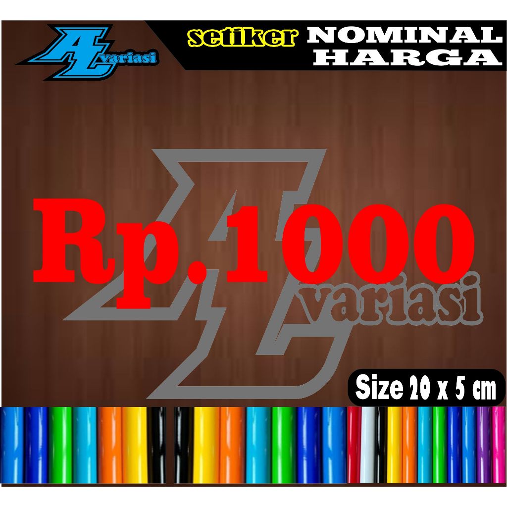 

CUTIING SETICKER NOMINAL HARAGA DENGAN UKURAN 20X5