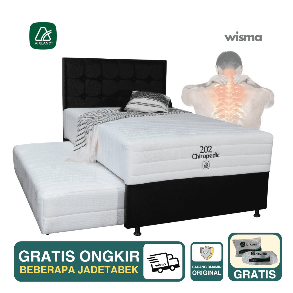 Kasur Sorong 2 in 1 / 2in1 Set 202 Chiropedic Tulang Belakang Kesehatan Keras 90x200 100x200 120x200