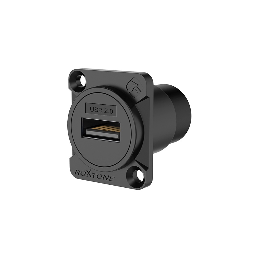 Soket Casis USB 2.0 RAU2D-B Hitam Matrix Original Roxtone