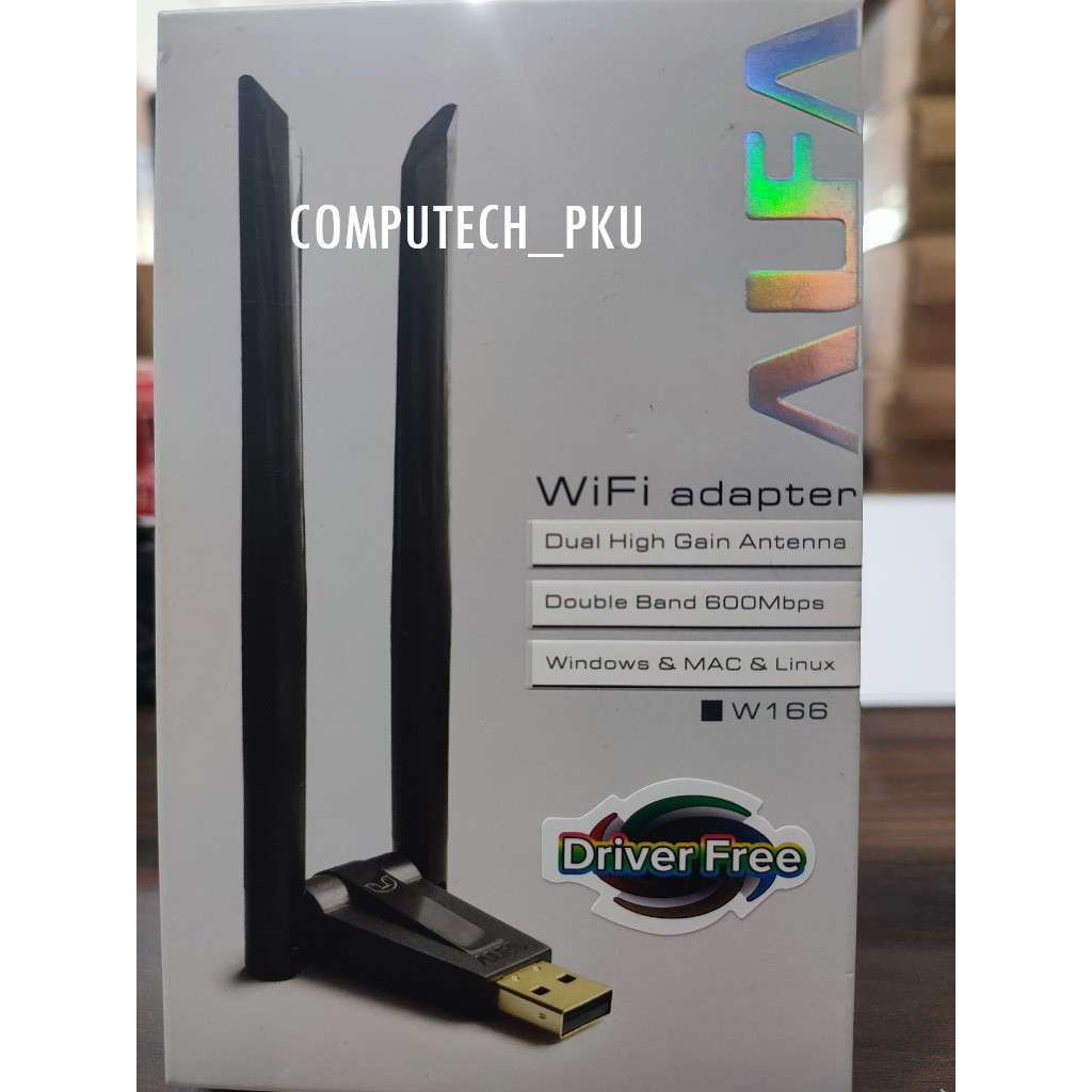 ALFA USB WIFI ADAPTER 2ANTENA W166
