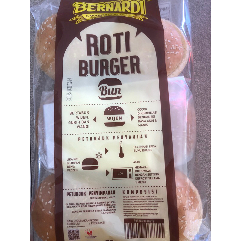 

BERNARDI ROTI BUN BURGER WIJEN ISI 6