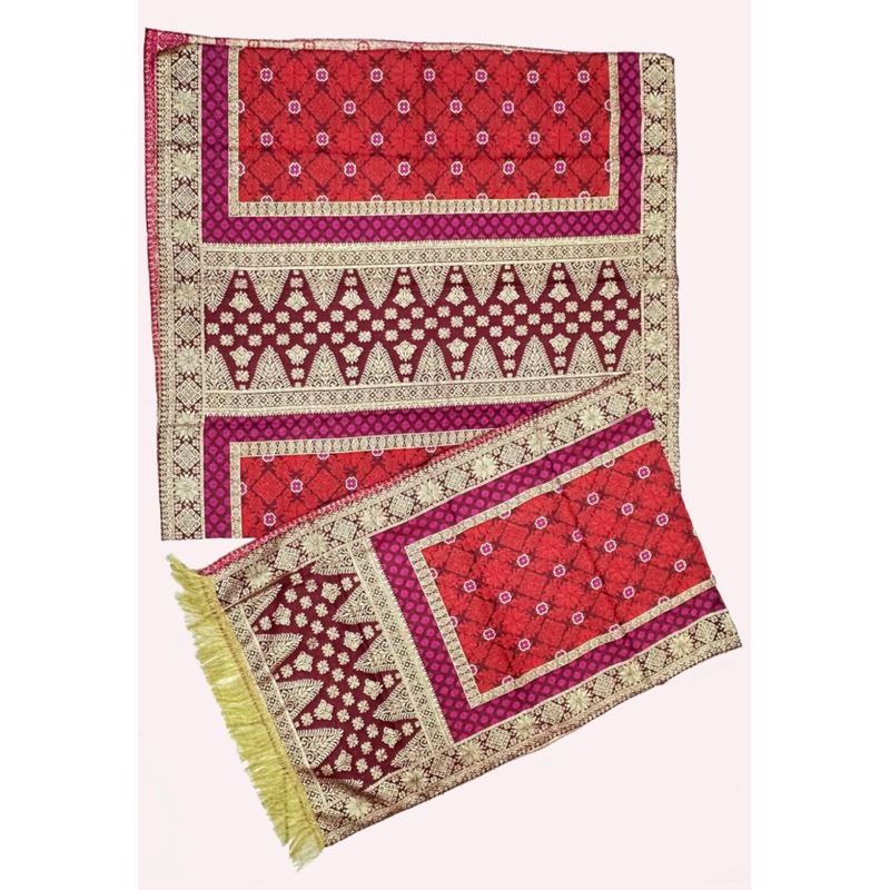 Songket Selendang Palembang / Songket Suji Palembang Printing / Setelan Songket Palembang Tenun