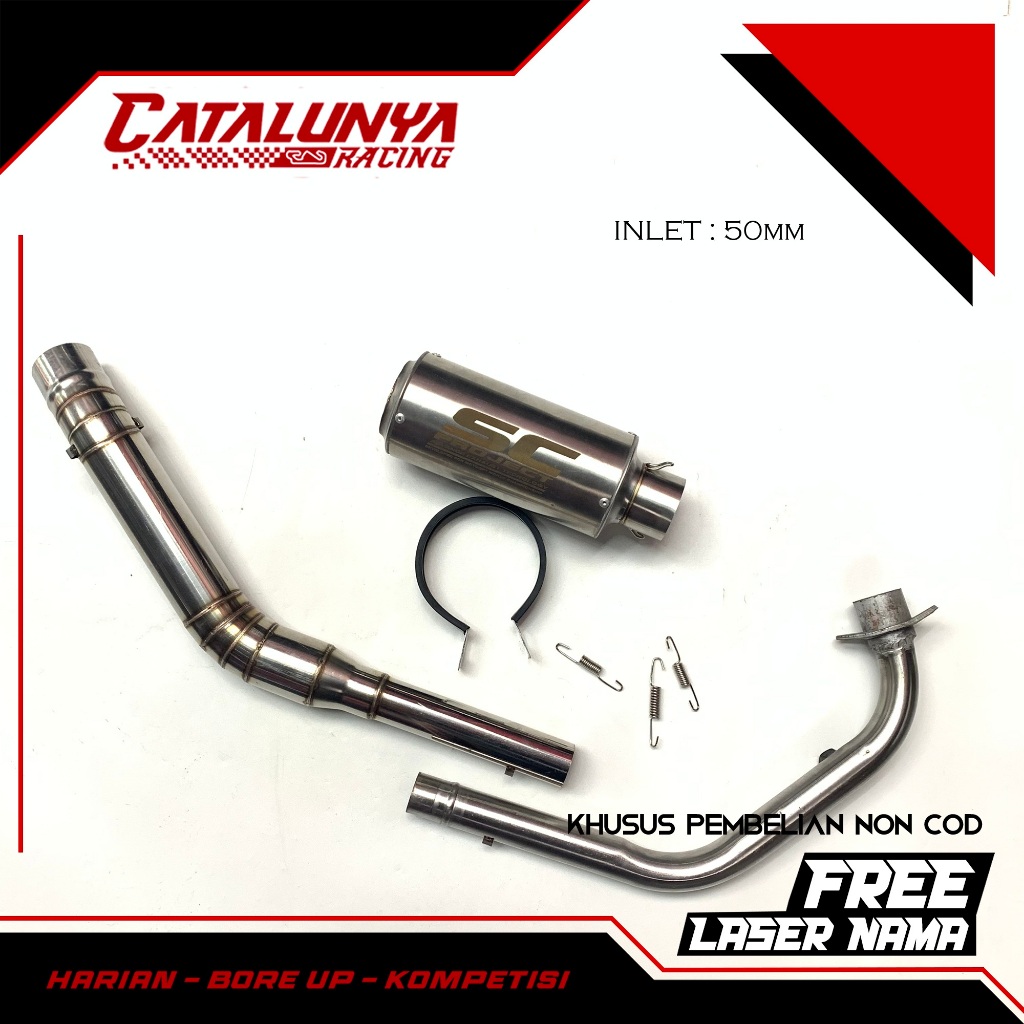 Knalpot Racing SC Project Laser/Polos Vixion Cb CBR Sonic Byson MX King GSX All Matic DLL