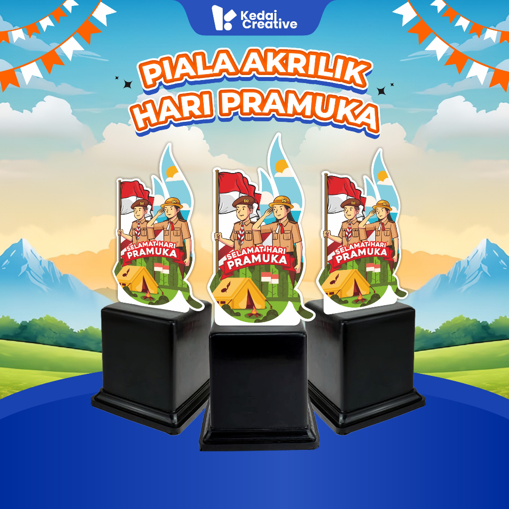 Kedai Creative Piala Akrilik Pramuka Siaga Tunas Kelapa Lomba Pramuka