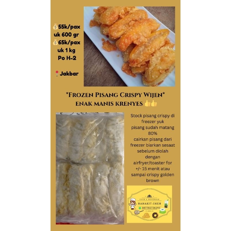 

Pisang Crispy Wijen frozen 1 kg