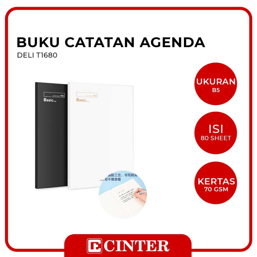 

DELI - BUKU CATATAN / AGENDA / NOTEBOOK / EVA B5 T1680 ISI 80 LEMBAR