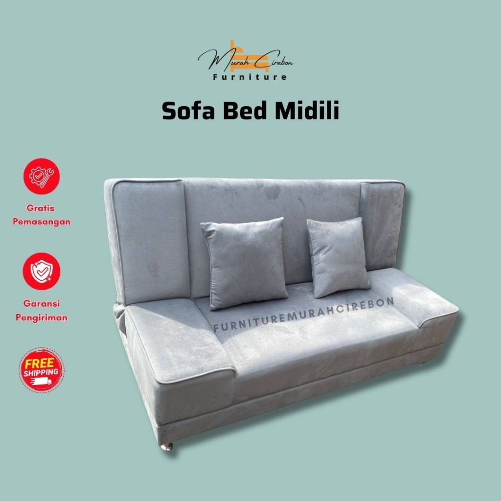 Sofa Bed Full Midili - Sofa Santai 2in1 Tempat Tidur - Kursi Lipat Ruang TV