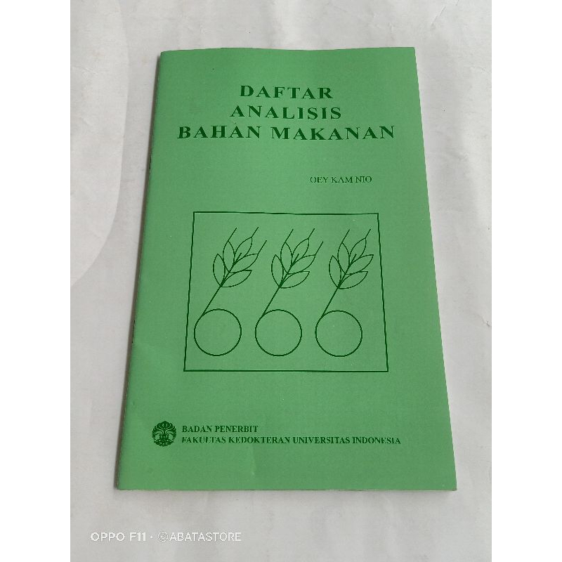 BUKU DAFTAR ANALISIS BAHAN MAKANAN OEY KAM NIO