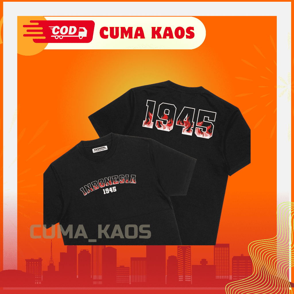 Kaos Indonesia Merdeka "Fire Indonesia" - Kaos Kemerdekaan Indonesia/Kaos Agustusan/ Kaos 79 Merdeka