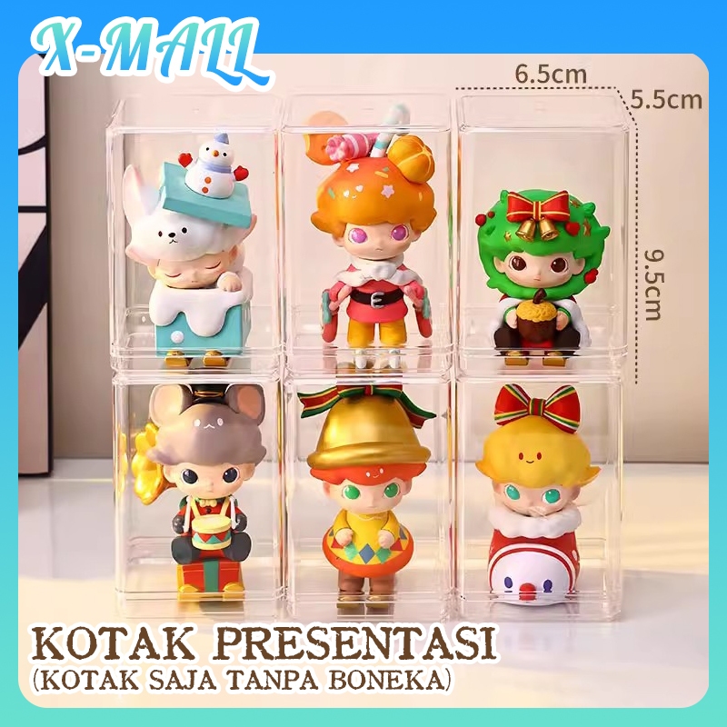 Box Display Figure Pop Mart / Rak Display Penyimpanan Boneka Tunggal Model Transparan Tahan Debu