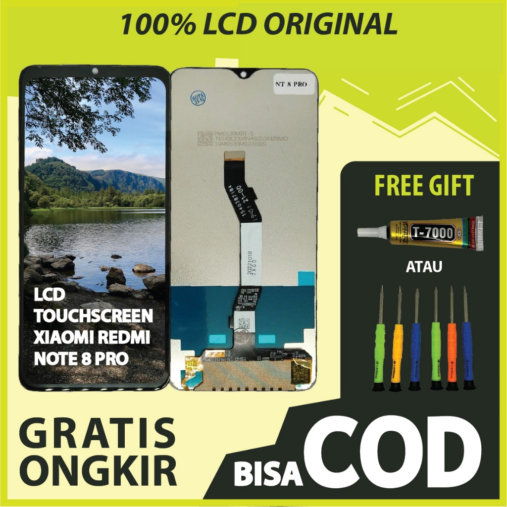 【ORIGINAL 100%】LCD TOUCHSCREEN XIAOMI REDMI NOTE 8 PRO FULLSET TOUCHSCREEN / ORIGINAL100%