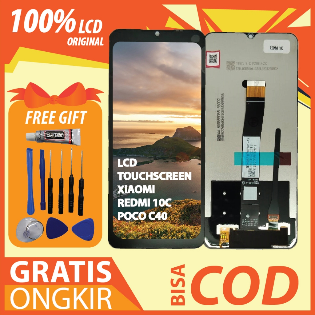 【ORIGINAL 100%】LCD TOUCHSCREEN XIAOMI REDMI 10C/ POCO C40 FULLSET TOUCHSCREEN / ORIGINAL100%