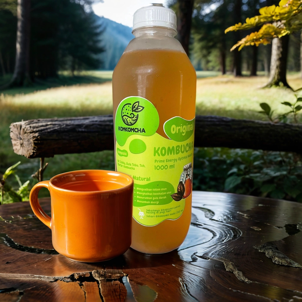 

KOMKOMCHA Kombucha 1L - Original - Minuman Sehat Fermentasi Alami