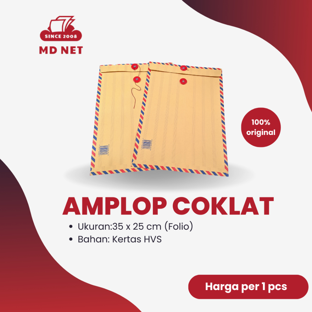 

(NGAWI) AMPLOP COKLAT LAMARAN KERJA MERK KYOTO/SIKA ORIGINAL / AMPLOP AIR MAIL TALI 310 FOLIO EXECUTIVE