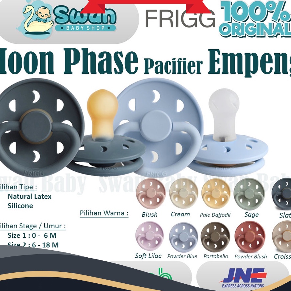 PROMO GILAGILAAN FRIGG Moon Phase Natural Rubber Pacifier  Moon Phase Silicone Pacifier  Empeng