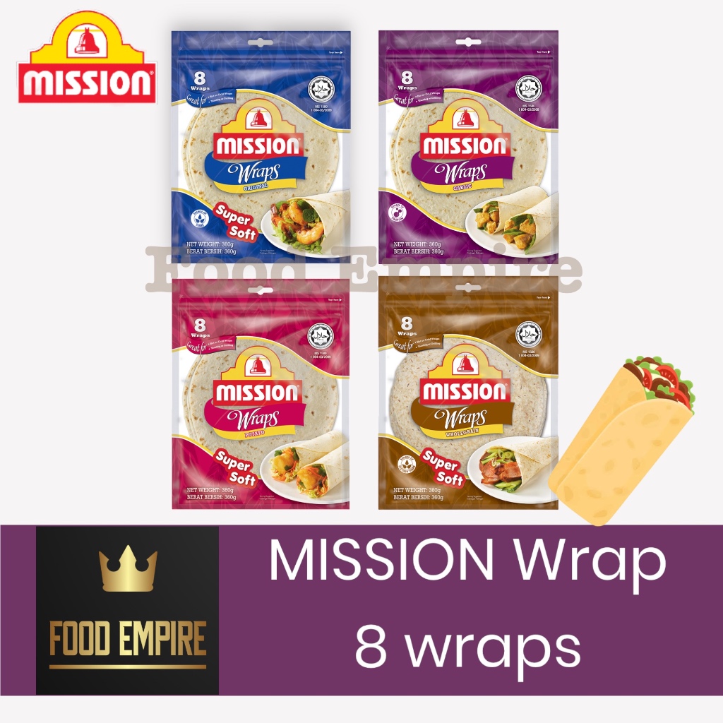 

MISSION Wraps | Original Super Soft - Whole Grain - Potato - Garlic | Isi 8 Wrap