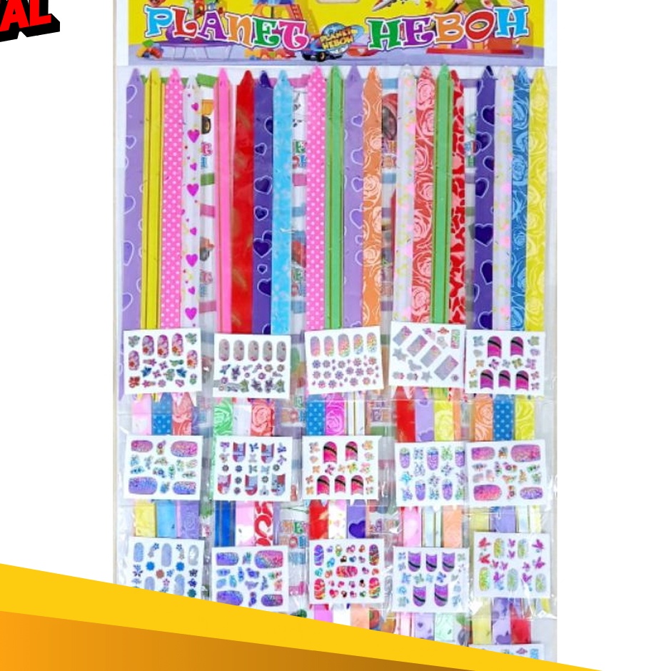 

PROMO AKHIR BULAN 1lembar isi 2x3pcs pita tarikstiker lembaran