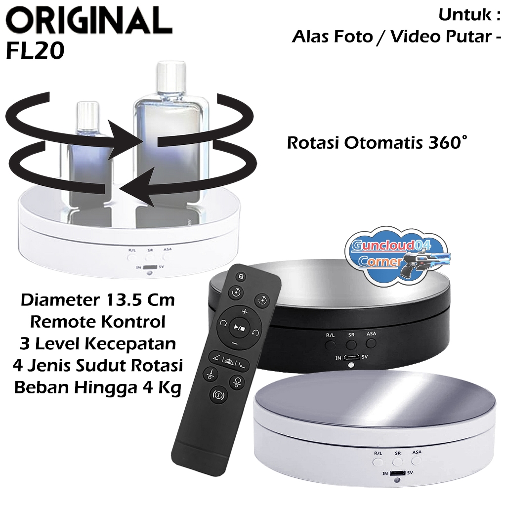 taffSTUDIO All Series BK360 FL20 Turntable 360 Alas Putar Foto Video Fotografi Videografi Alat Rotas