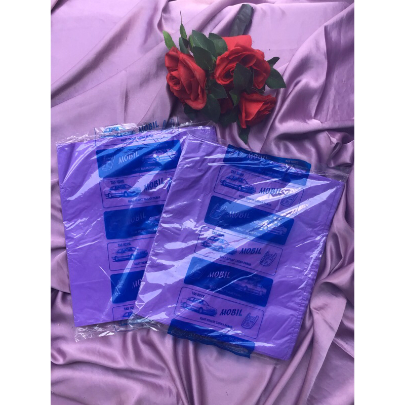 MURAH TAS KRESEK MOBIL UNGU  BESAR, SUPER HARGA PABRIK  / tas kresek ungu /kantong plastik murah