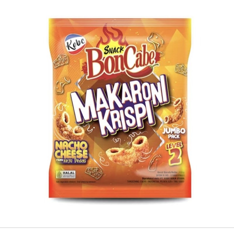 

MAKARONI KRISPI SNACK BONCABE RASA KEJU PEDAS LEVEL 2 kemasan 27g