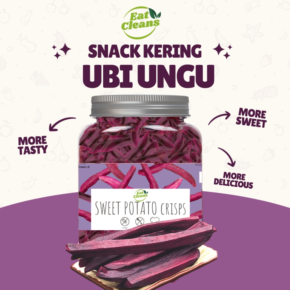 

NEWV Keripik Ubi Ungu Premium Freeze Dried Purple Sweet Potato Cemilan Sehat Kripik Ubi Ungu Renyah Cemilan Diet rendah Kalori Makanan Ringan Berkualitas