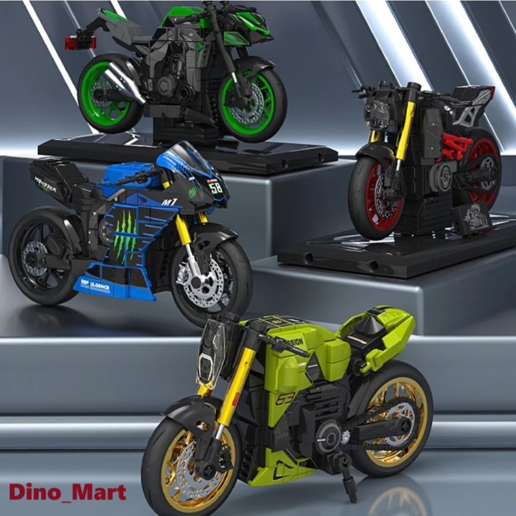 Sembo Block Motor Balap - Brick Motor Koleksi 714532 - 714539 - Dino Mart