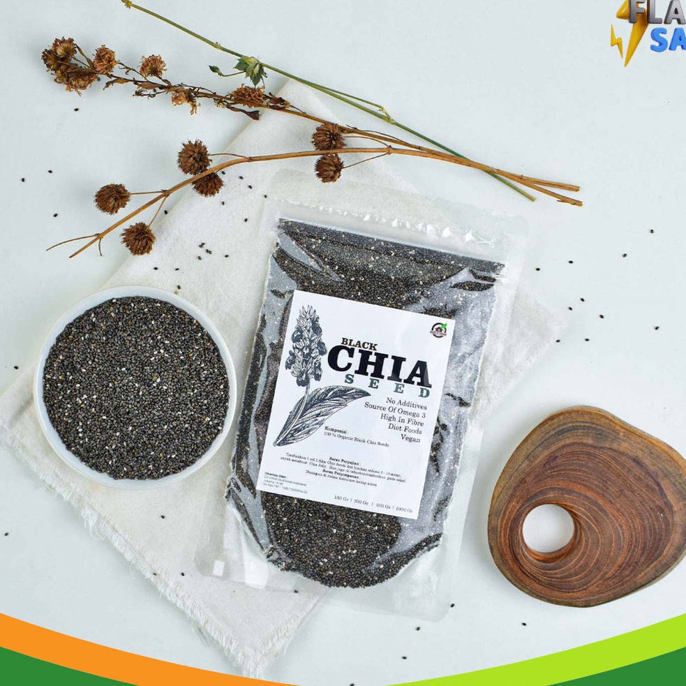 

GARANSI PRODUK Organic Black Chia Seeds 15 Gr