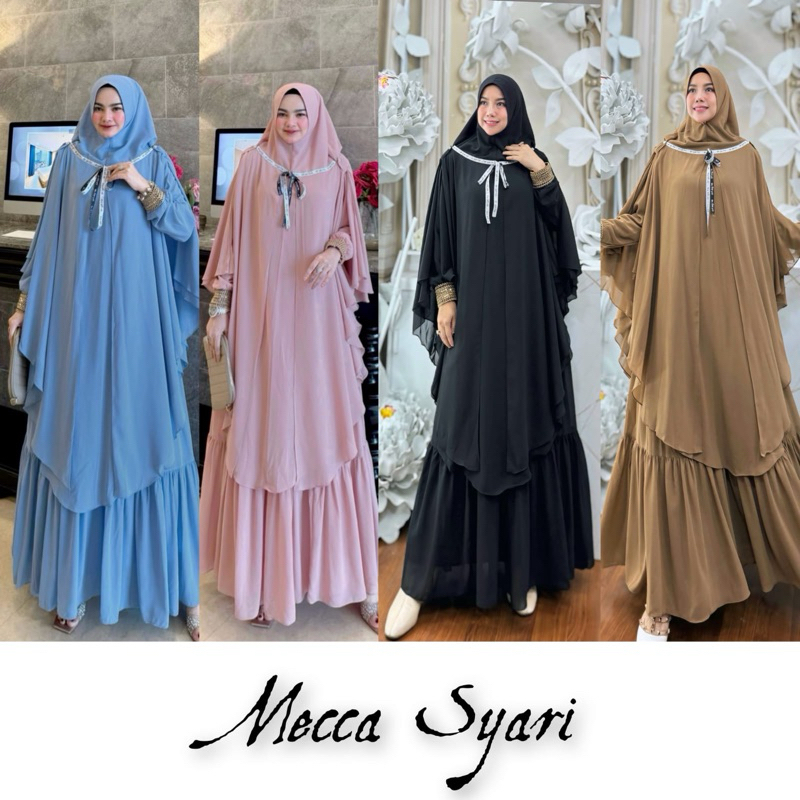 MECCA SYARI / ergeha clothing / COD / Gamis Mecca Syari