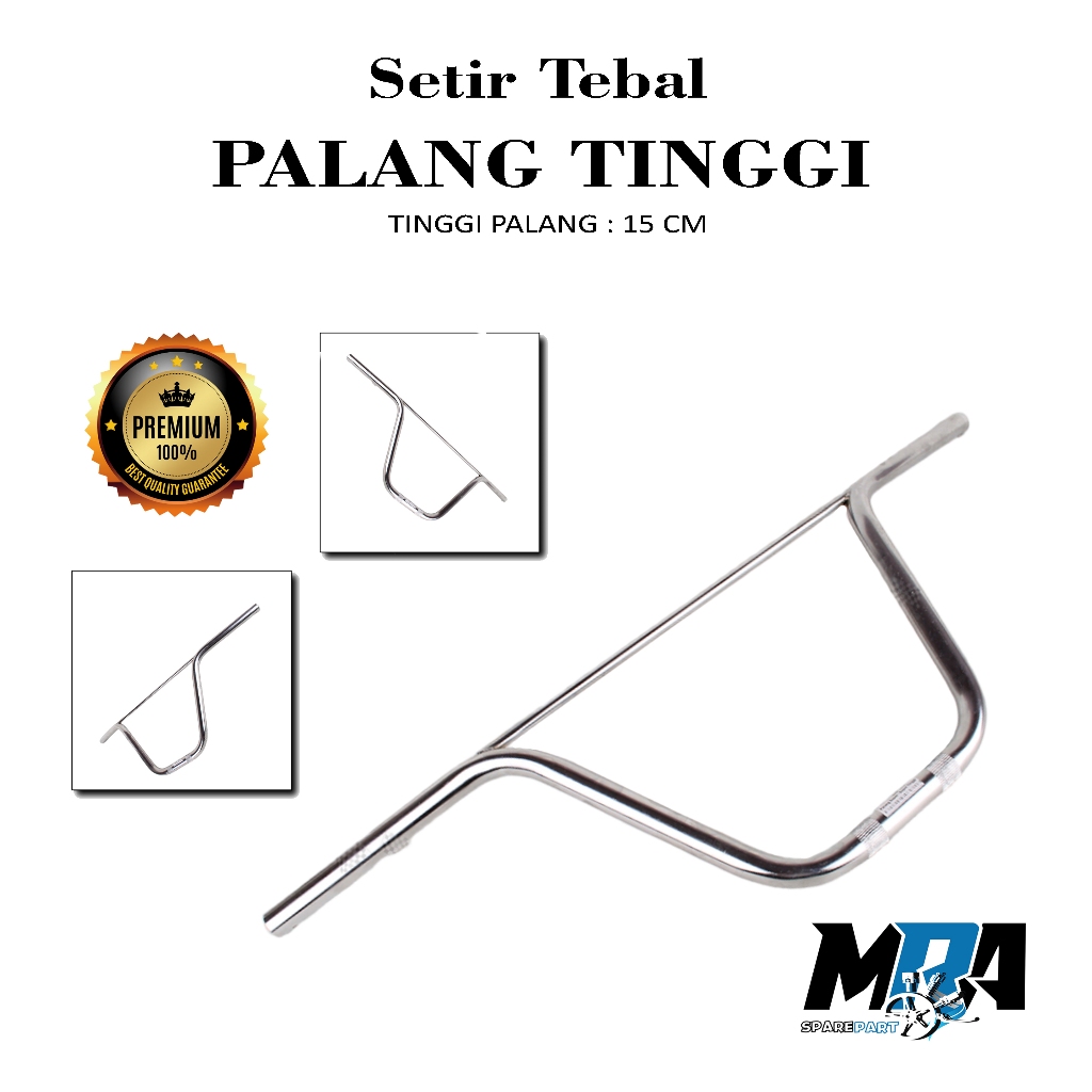 STANG STIR SETIR UNIVERSAL PALANG TINGGI CROM