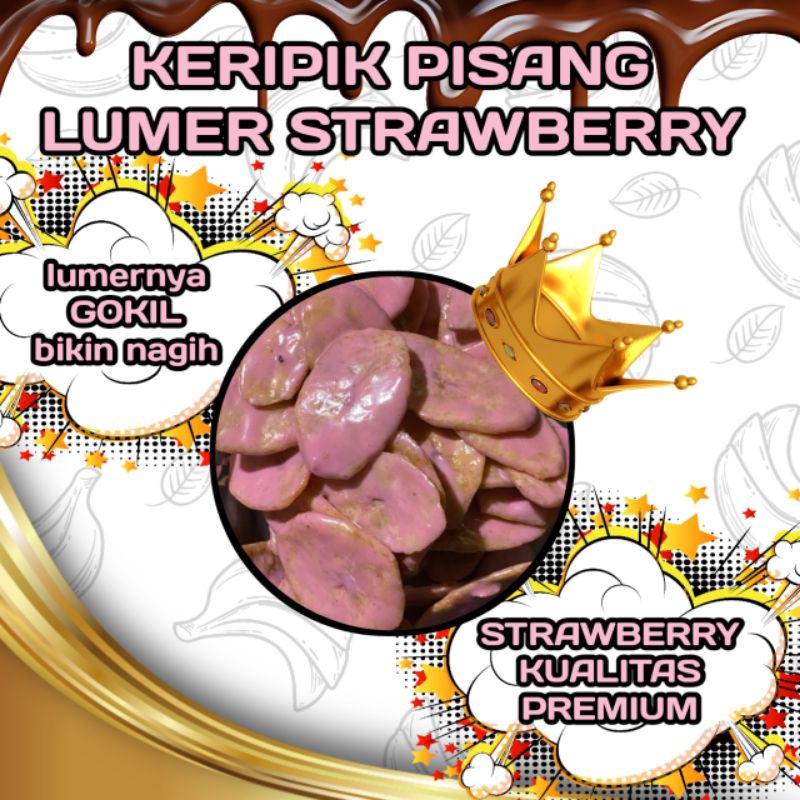 

keripik pisang lumer strawberry