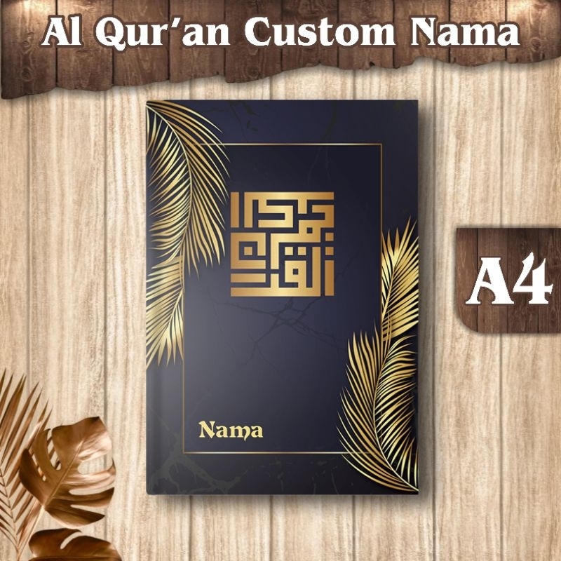 Alquran Custom Nama Ukuran A4 (22x31 Cm)/Quran Terjemah Perkata /Quran Terjemah Latin/Quran Non Terj