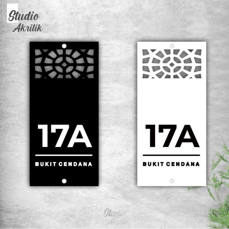 nomor rumah akrilik murah / nomor rumah minimalis / nomor rumah akrilik