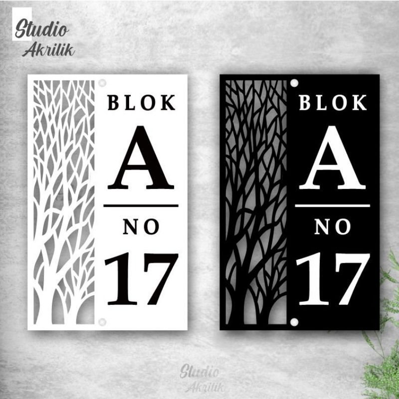 nomor rumah akrilik murah / nomor rumah minimalis / nomor rumah akrilik