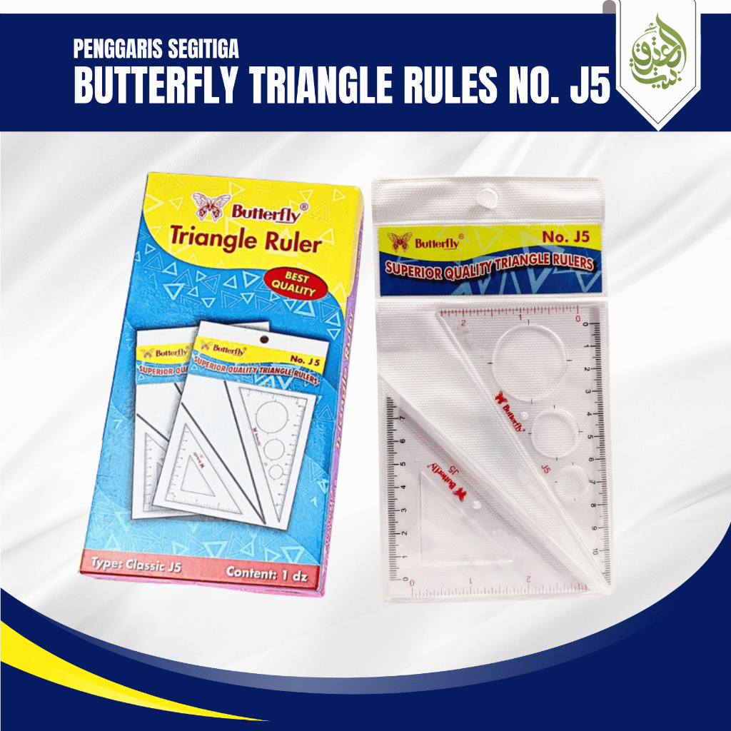 

Penggaris Siku Segitiga Mika Butterfly Triangle Ruler J5 [PCS]