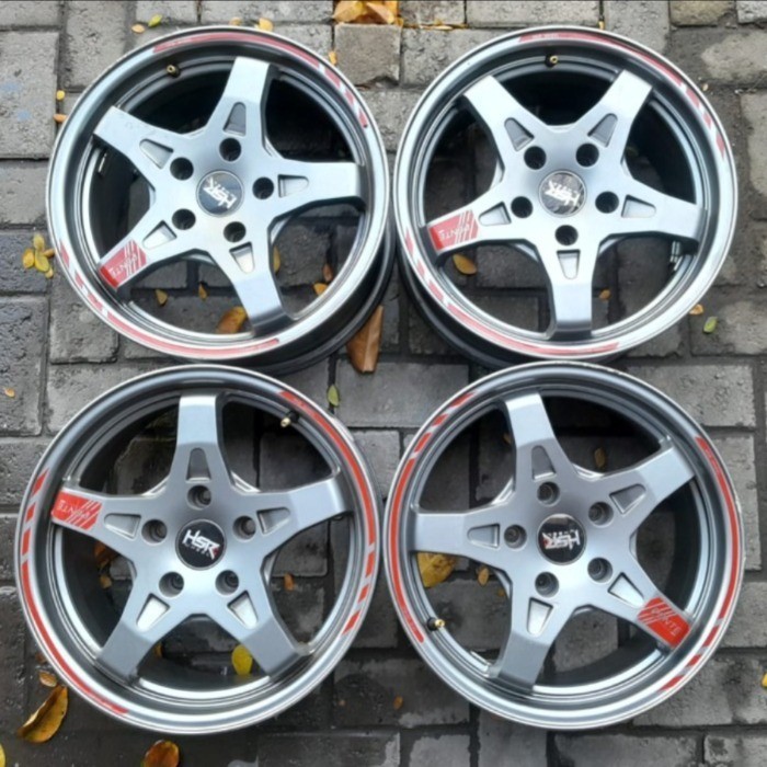 Velg Mobil Ring 16 Lebar 7 Second HSR Pcd 5x114,3 Grey Murah R16 Kota Semarang