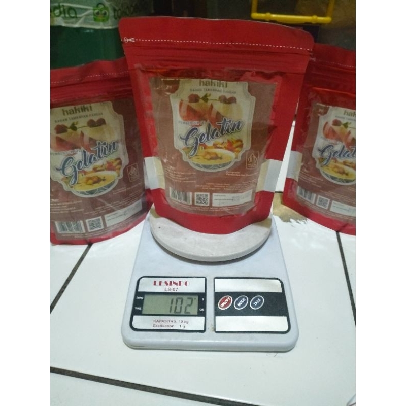 

HAKIKI GELATIN BPOM 100 Gram / Gelatin Sapi Powder 100gr Original