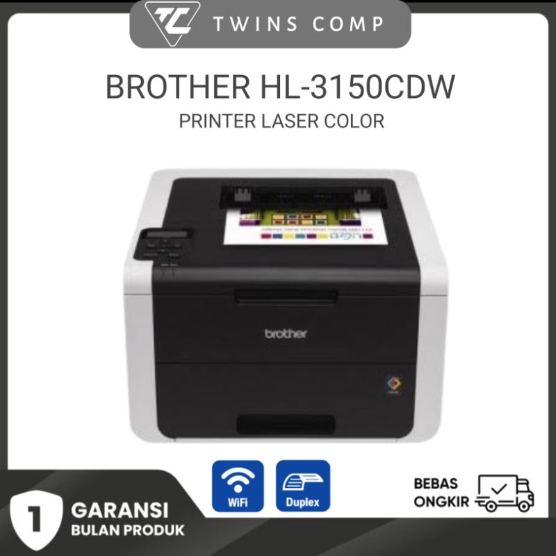 Printer brother hl 3150 cdw laser warna duplex wifi siap pakai