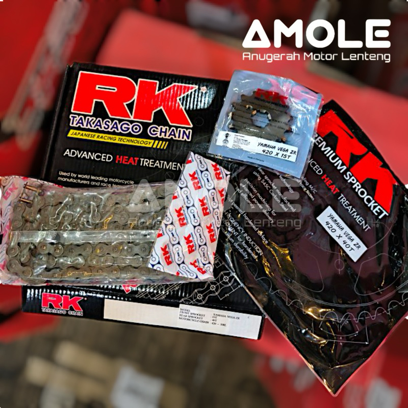 Gir Set Gear Set Rantai RK Takasago Chain Yamaha Vega ZR