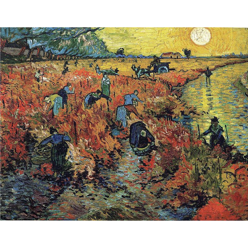 Lukisan Vincent Van Gogh The Red Vineyard Painting