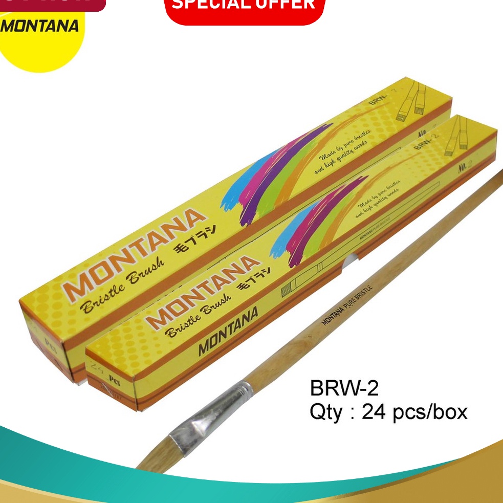 

GARANSI PRODUK MONTANA Brush Kuas Cat Air Lukis Acrylic Montana BRW2