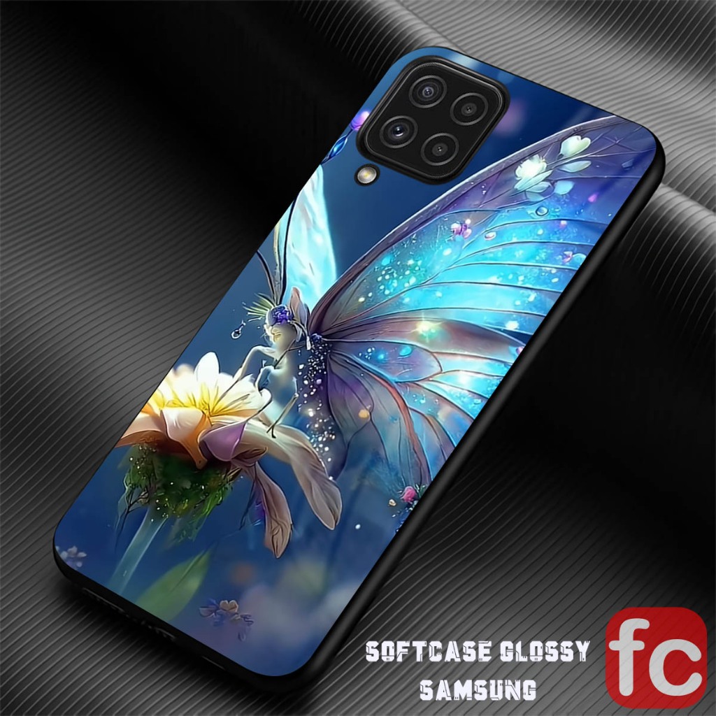 [FR64] Softcase Kaca Samsung M33 M53 A12 M12 A22 M22 M32 4G Case Silikon Mika Silicon Cover Kilau Ka