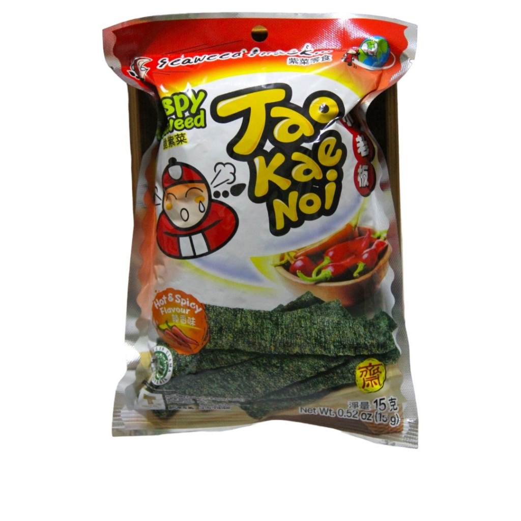 

Rumput Laut Seaweed Nori Snack Tao Kae Noi Rasa Hot Spicy 15 Gram (Pack)