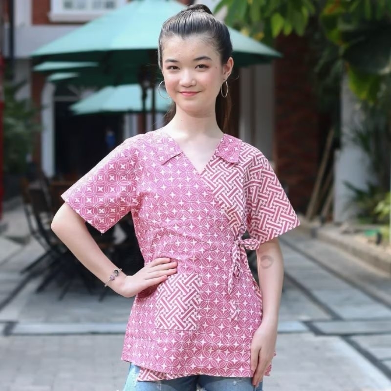 BATIK ANAK KIMONO (Ready XXXL : pink)