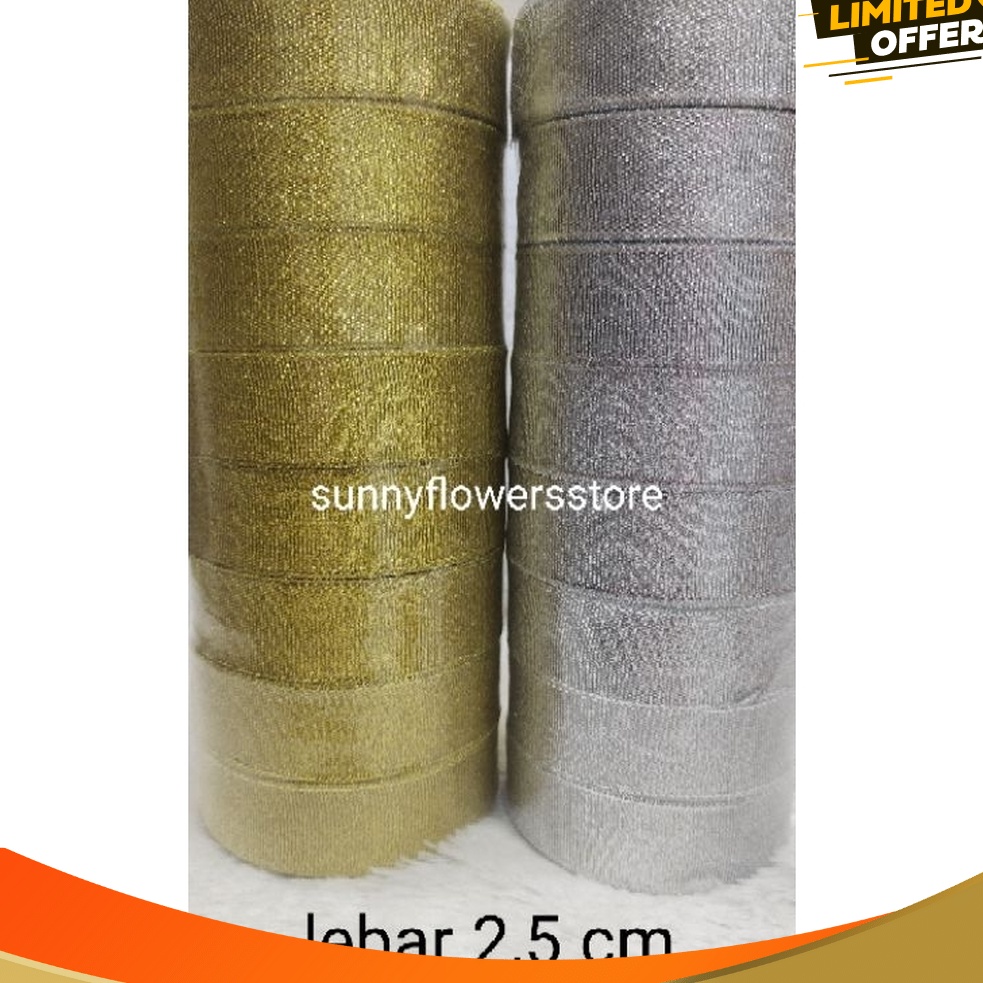 

PROMO KILAT PITA GLITER GOLD SILVER LEBAR 1 INCH