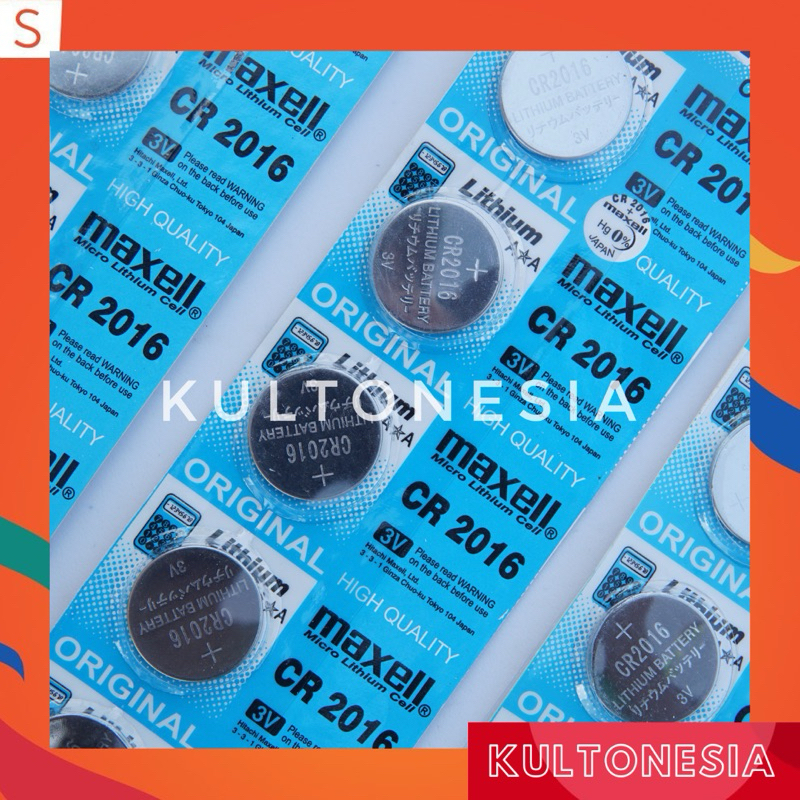 Maxell CR 2016 Baterai Lithium Maxell CR2016 3V High Quality