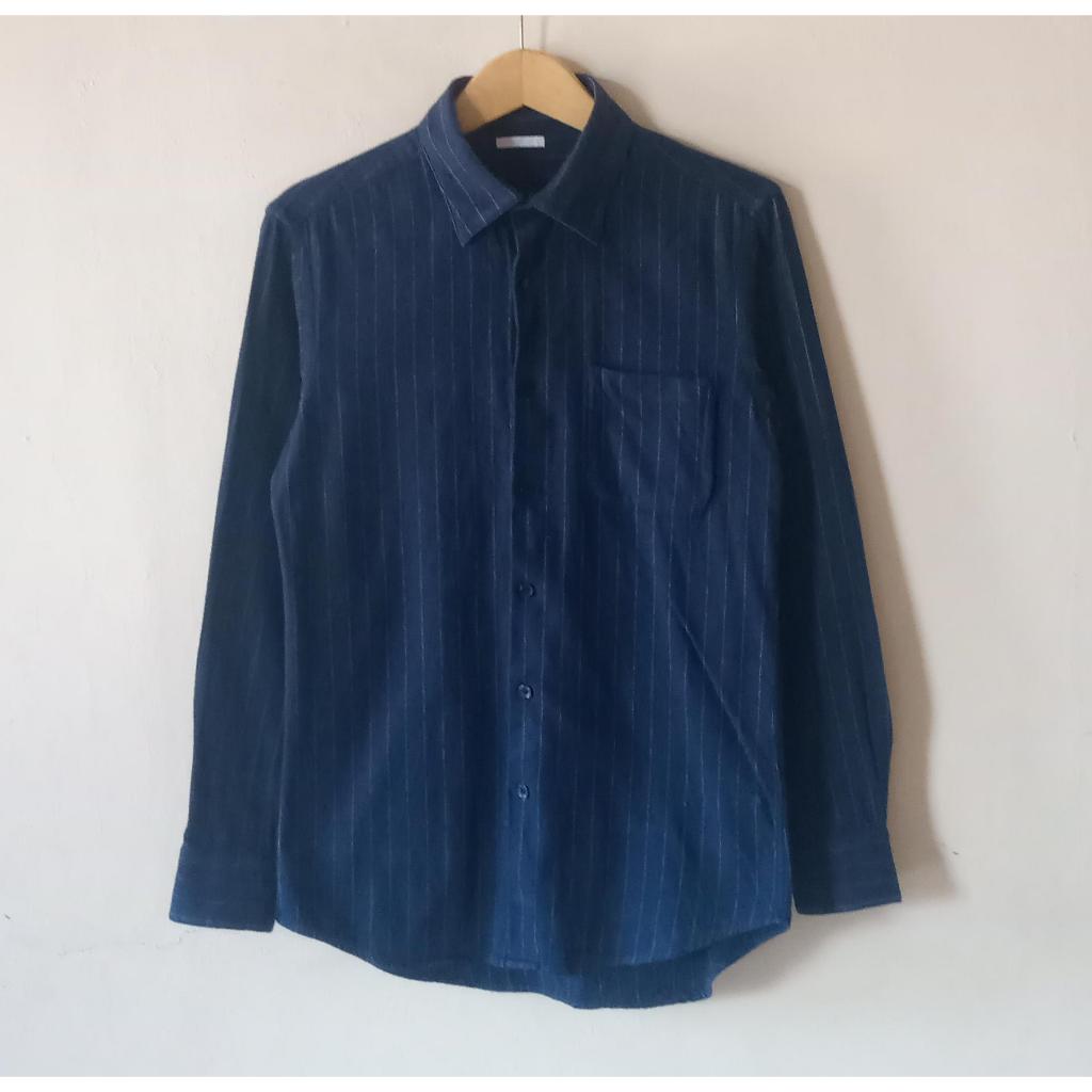 kemeja flanel shirt salur uniqlo second by GU