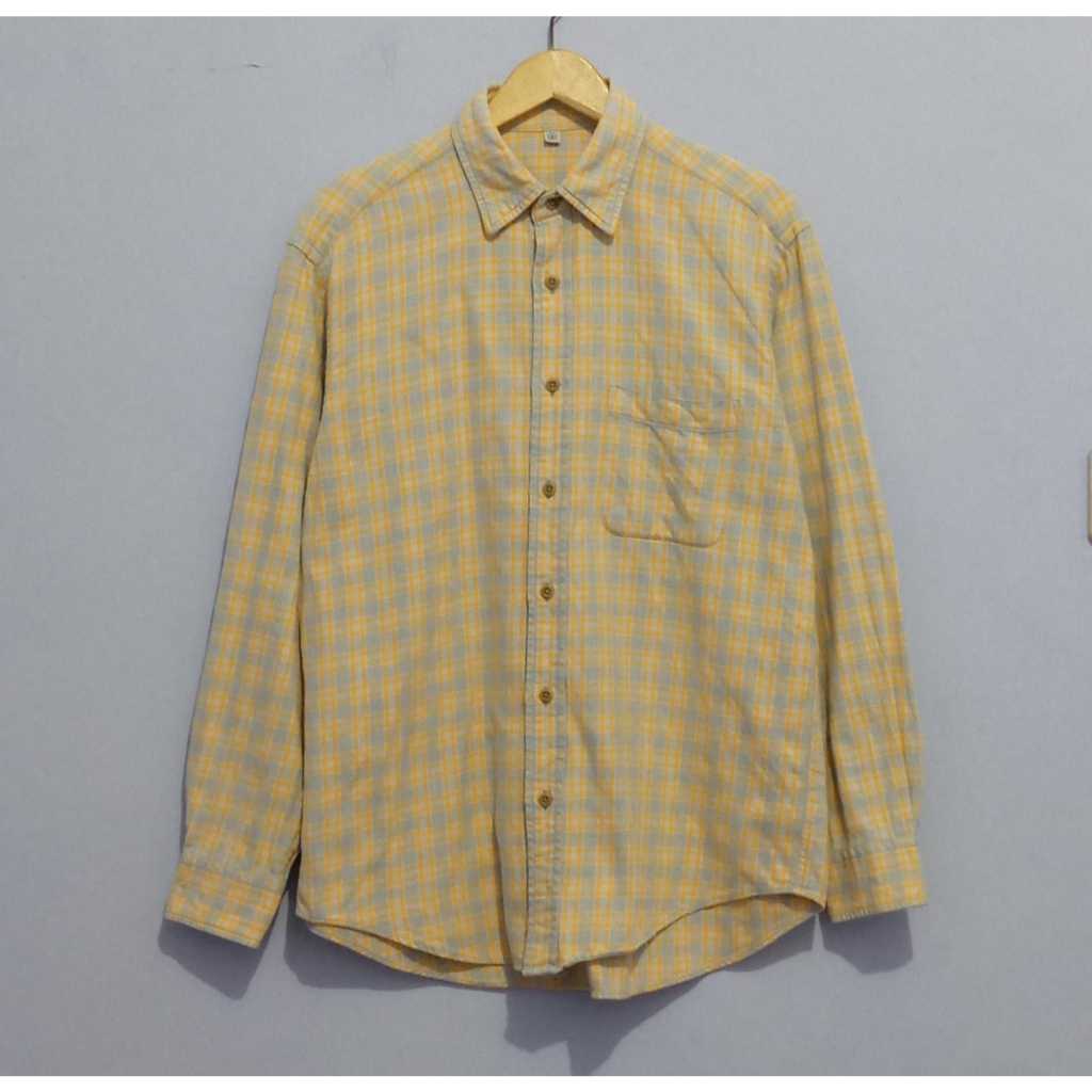 kemeja flanel shirt uniqlo second kemeja uiqlo flanel uniqlo kemeja pria uniqlo